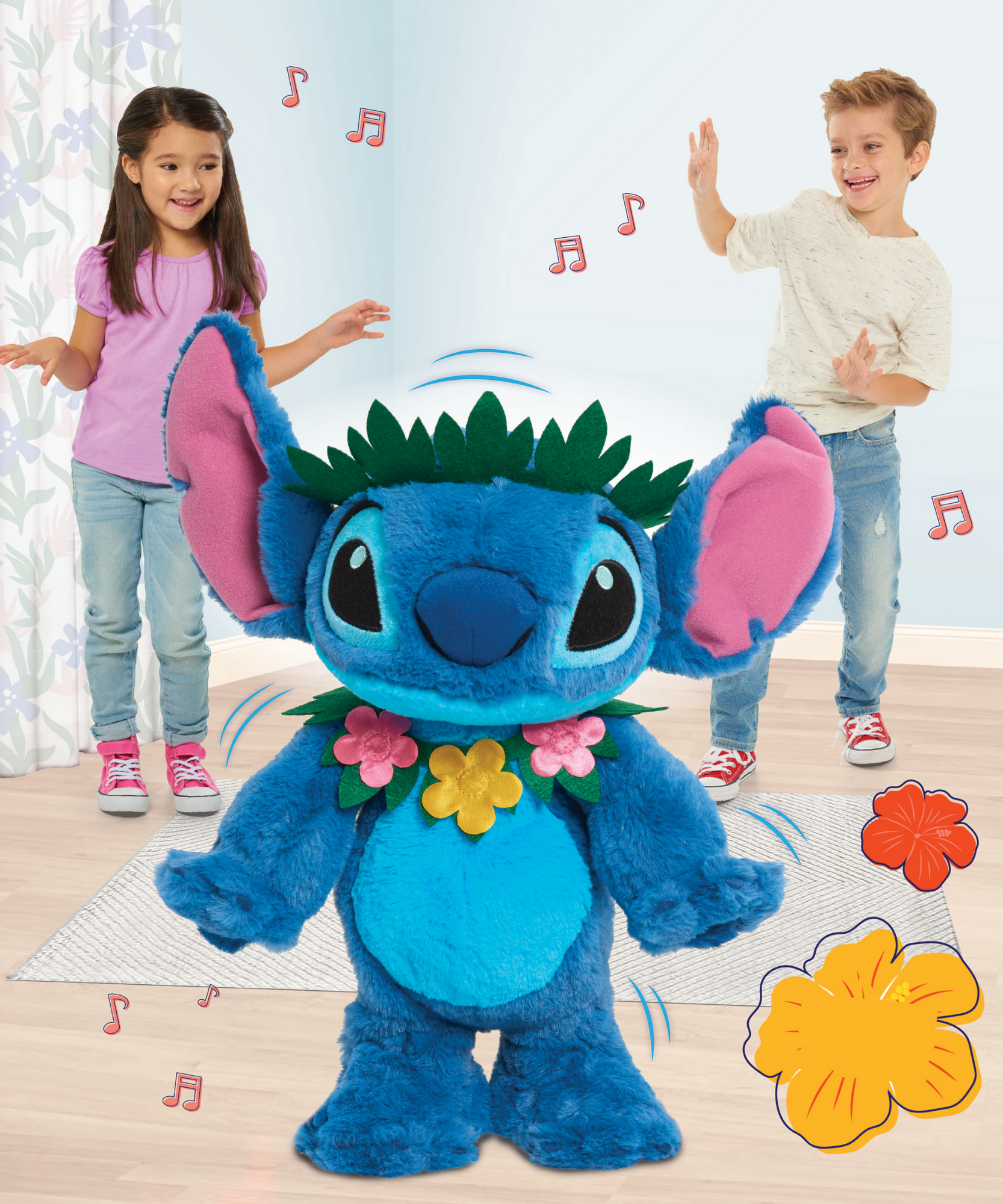 Disney Lilo & Stitch 14" Inch (35 cm) Sing & Dance Plush, Soft and Cuddly Huggable Stuffed Alien Animal Toy, Officially Licensed Kids Toys By Just Play, Suitable for Boys and Girls, Aged 2 Years+