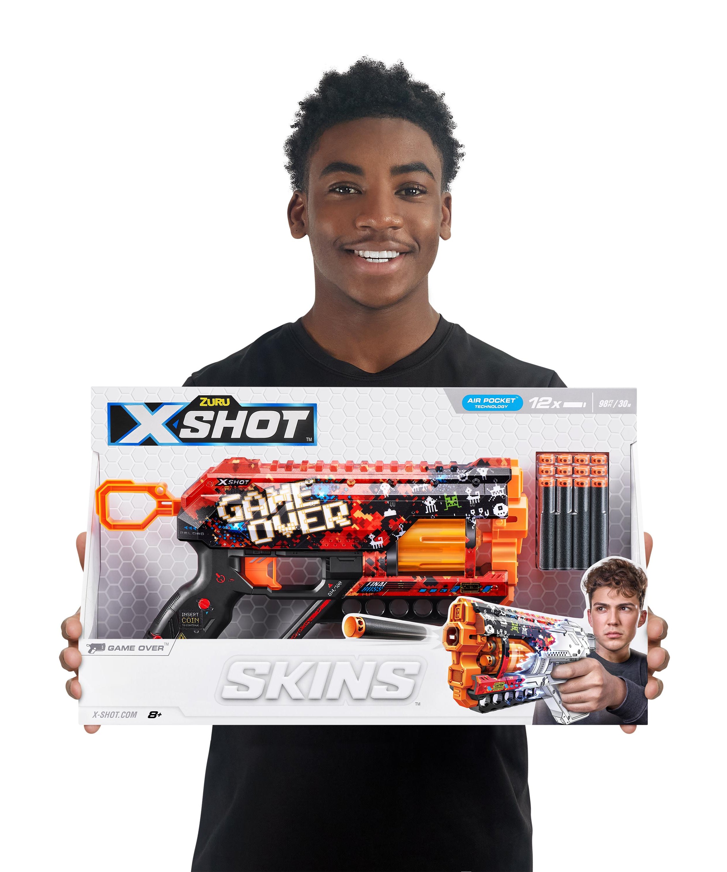 X Shot Skins Griefer 12 Darts Blaster, Foam Dart Toy Gun for Boys, Age 8+