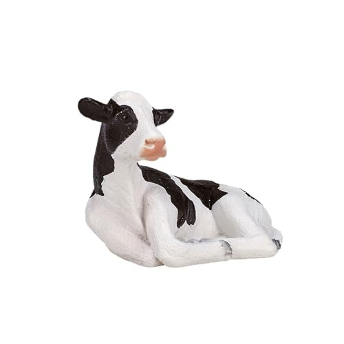 MOJO Holstein Calf lying down Farm Animal Model Toy Figure