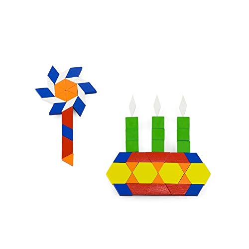 Viga Toys - 250 Wood Pattern Blocks