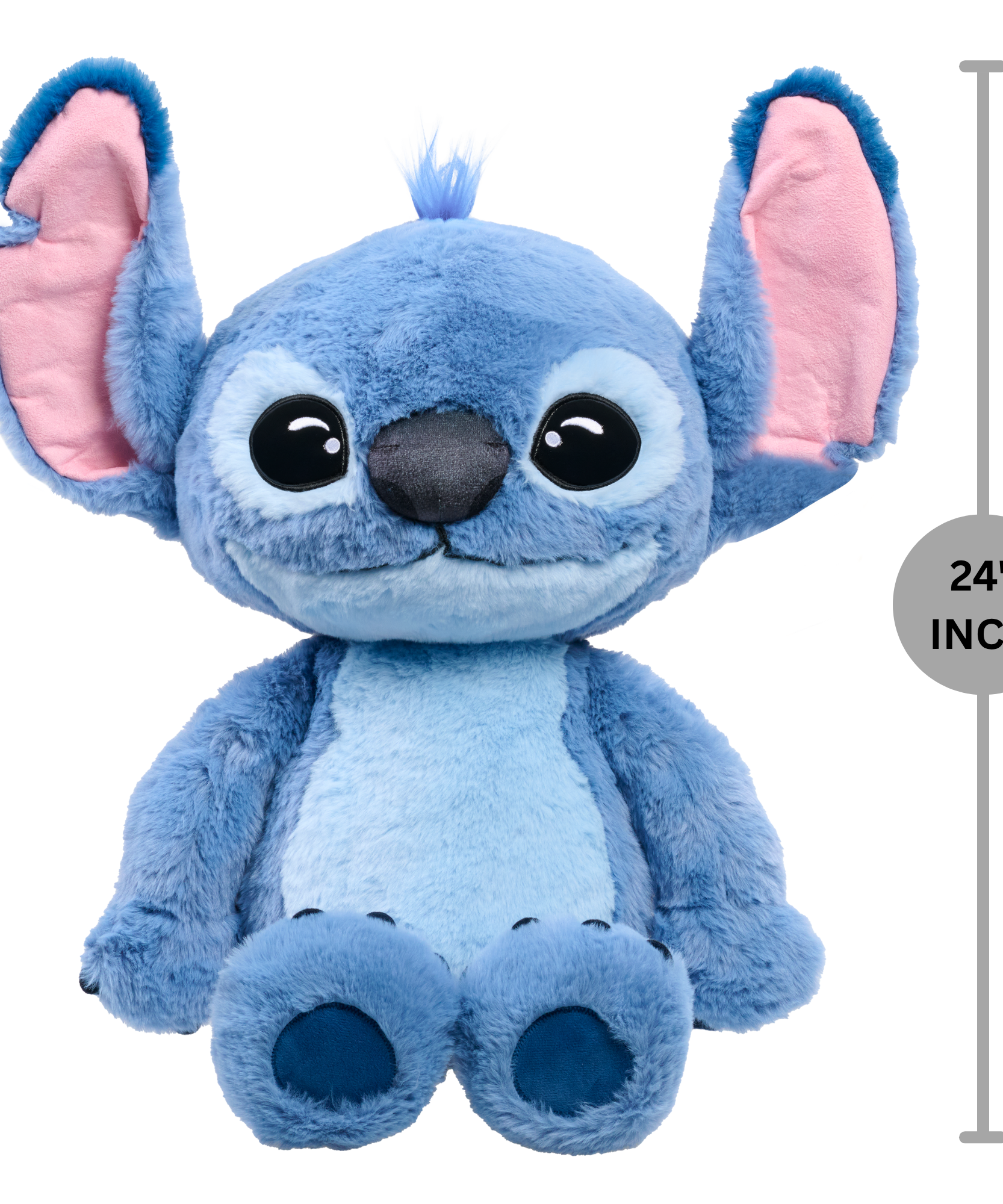 Disney Lilo & Stitch Live Action 24" Inch (89 cm) Big Plush, Soft and Cuddly Huggable Stuffed Alien Animal Toy, Officially Licensed Kids Toys By Just Play, for Boys and Girls, Aged 3 Years+