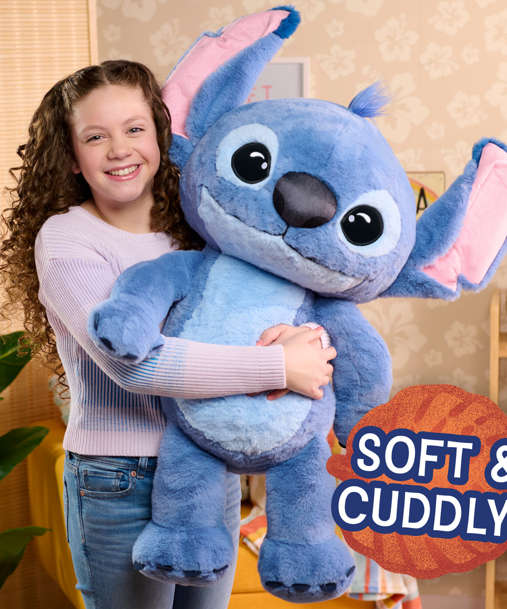 لعبة ديزني ليلو وستيتش الحية 38 بوصة (96.5 سم) محشوة على شكل حيوان فضائي عملاق، ناعمة وقابلة للعناق، ألعاب أطفال مرخصة رسميًا من جاست بلاي، للأولاد والبنات، من عمر 3 سنوات فما فوق