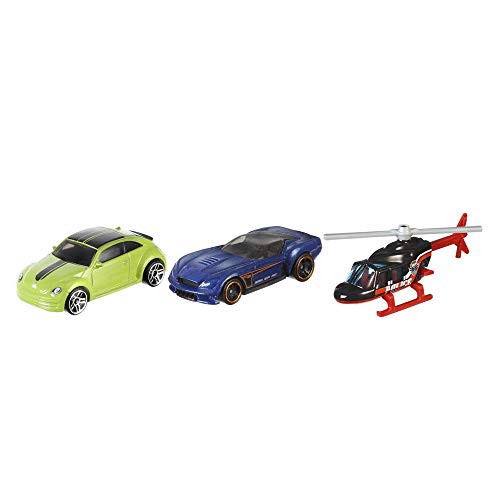 Mattel Hot Wheels Basic Car Assortment 3 Pack Toy Cars for Boys and Girls Ages 3 Years and Up Die Cast Vehicles for Racing Collecting and Imaginative Play