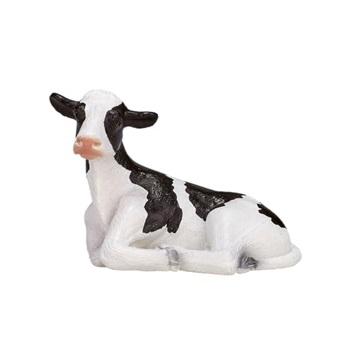 MOJO Holstein Calf lying down Farm Animal Model Toy Figure