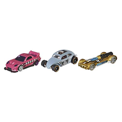 Mattel Hot Wheels Basic Car Assortment 3 Pack Toy Cars for Boys and Girls Ages 3 Years and Up Die Cast Vehicles for Racing Collecting and Imaginative Play