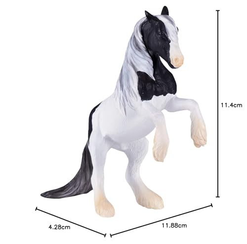 MOJO Irish Cob Stallion Figurine, Hand-Painted Farm & Horses Model, Realistic Collectible Toy, Educational Diorama Figure, Ages 3+