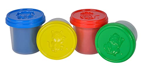 Simba Art and Fun Soft Dough, 4 Colors, 4 x Cups, Creative Modeling Clay, Ages 3+