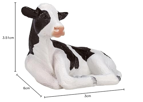 MOJO Holstein Calf lying down Farm Animal Model Toy Figure