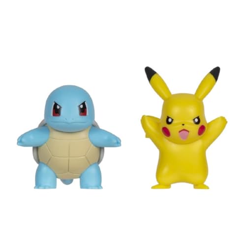 Pokemon Battle Figure Kanto 2-Inch - Pikachu + Squirtle