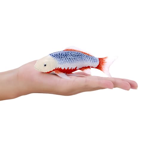 MOJO Hand-Painted Koi Carp Asagi Fish Figurine, Japanese Style Decorative Model, Collector Series 1