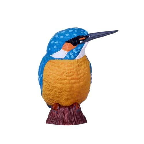MOJO | Bird Enthusiast Collection Series 1, Hand-Painted Figurines, Wildlife Collectibles, Toys, Detailed Sculptures with QR Code for Fun Facts (Kingfisher)