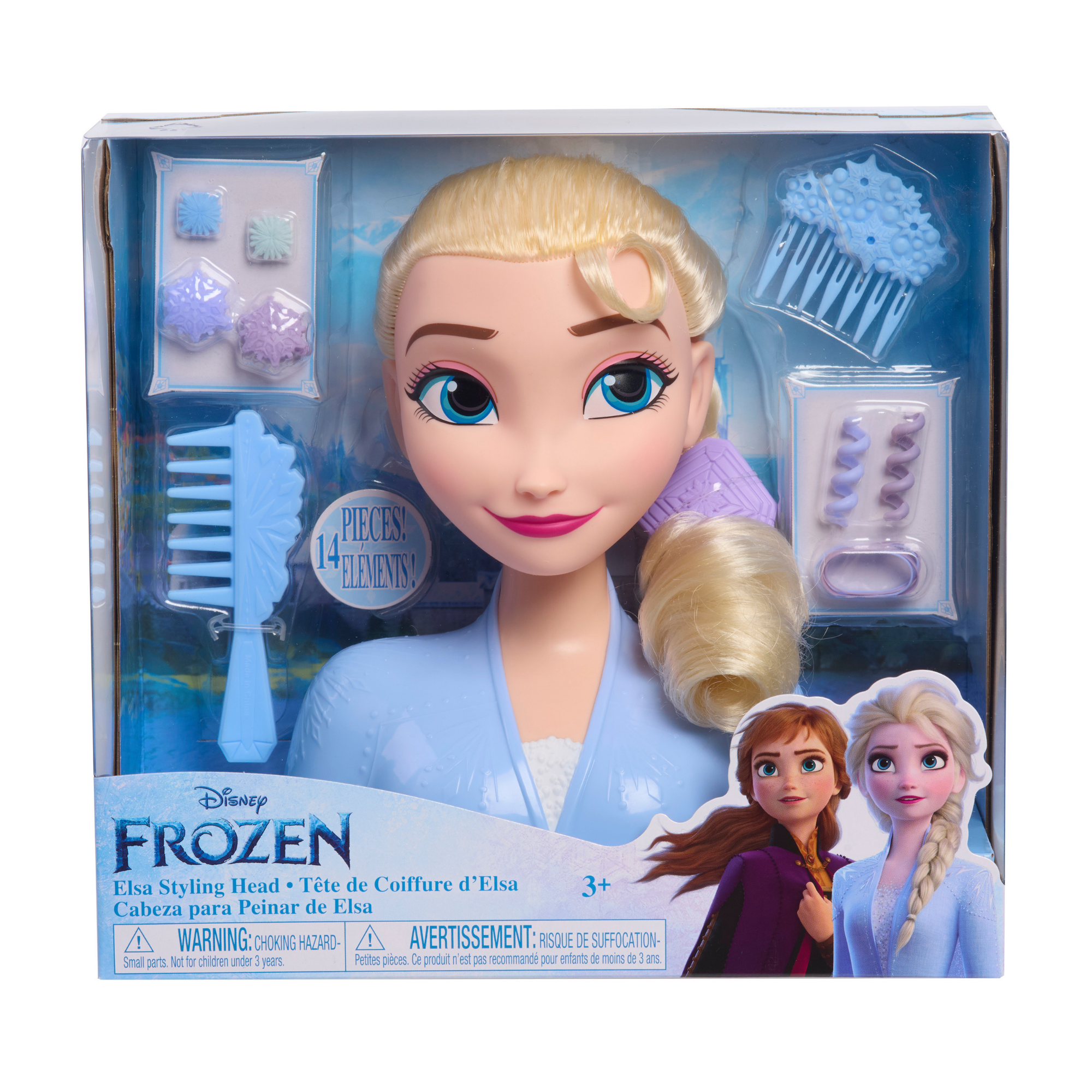 مجموعة لعب تظاهرية بشعر أشقر من ديزني برنسيس، مكونة من 14 قطعة مع ملحقات، تتميز بشخصية إلسا، بطول 8 بوصات، لعبة لعب أدوار مرخصة رسميًا للأطفال من سن 3 سنوات فما فوق من جاست بلاي