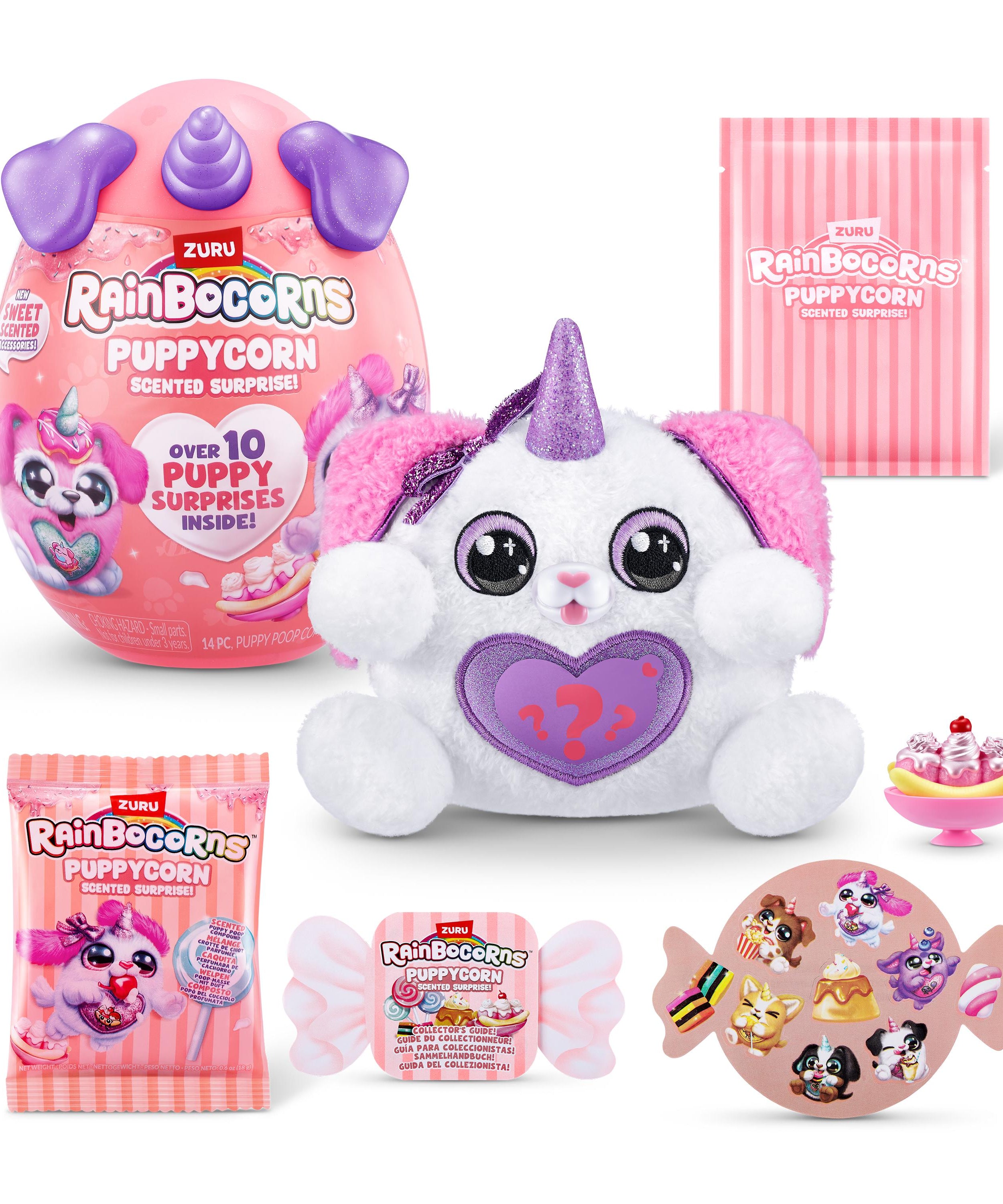 Rainbocorns Puppycorn Surprise S8 PDQ, Cute Collectible Plush Toy for Girls, Age 3+