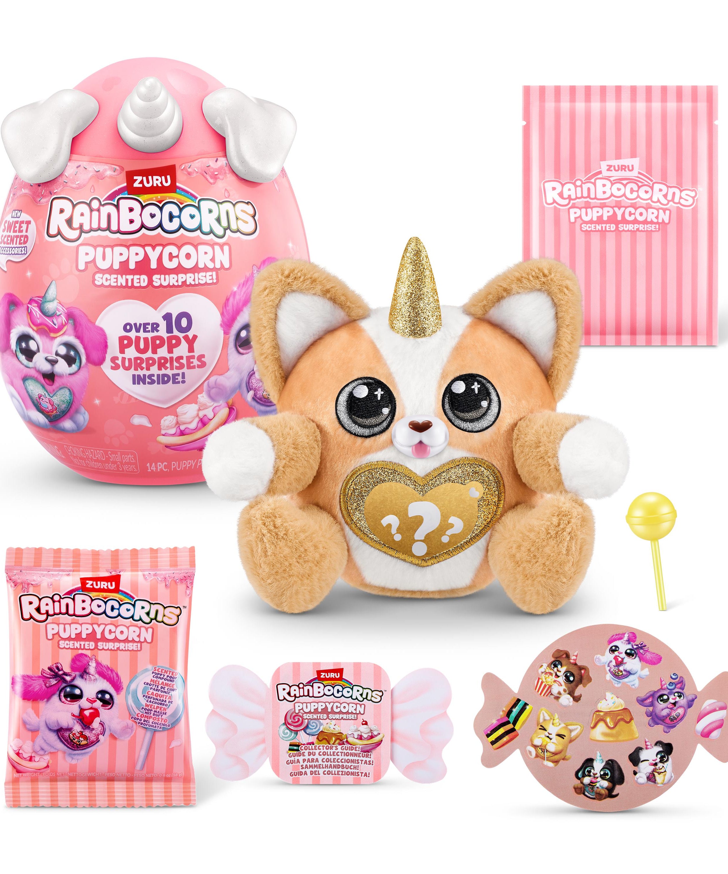 Rainbocorns Puppycorn Surprise S8 PDQ, Cute Collectible Plush Toy for Girls, Age 3+