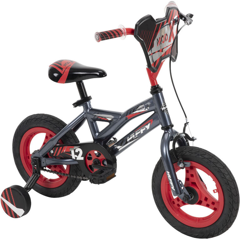Huffy Mod X Bike 12 Inch R Exclusive for Kids Ages 3-5, Single-Speed Bicycle with Training Wheels, Steel Frame, Front Handbrake and Rear Coaster Brake, Bikes