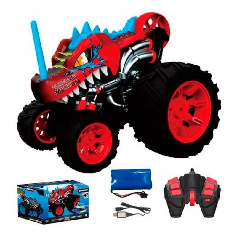 سيارة كرازون دينو للتحكم عن بعد، تدور 360 درجة، تصميم بخمس عجلات، بطارية قابلة لإعادة الشحن، للأطفال من سن 3 سنوات فما فوق، جهاز تحكم عن بعد