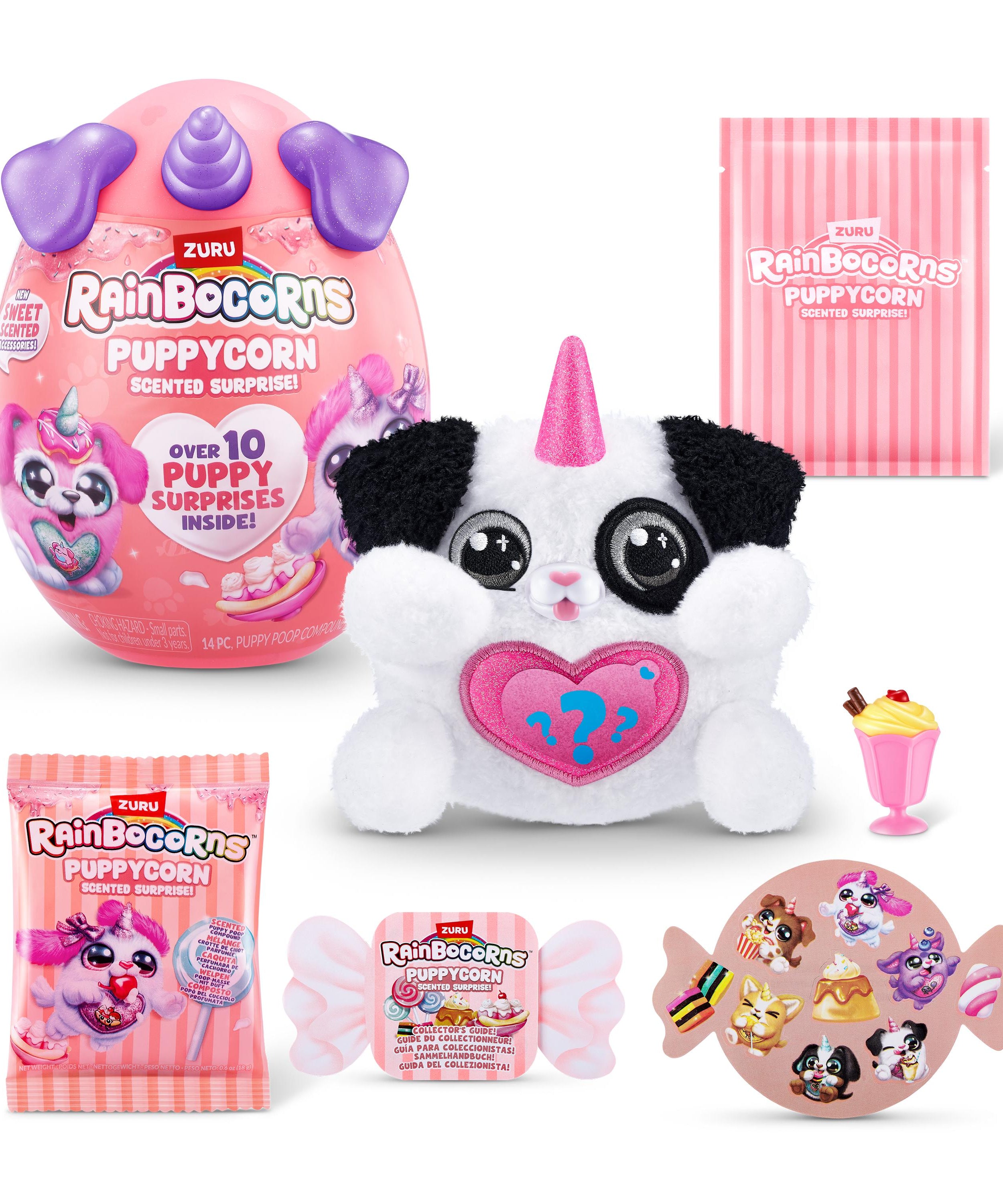 Rainbocorns Puppycorn Surprise S8 PDQ, Cute Collectible Plush Toy for Girls, Age 3+