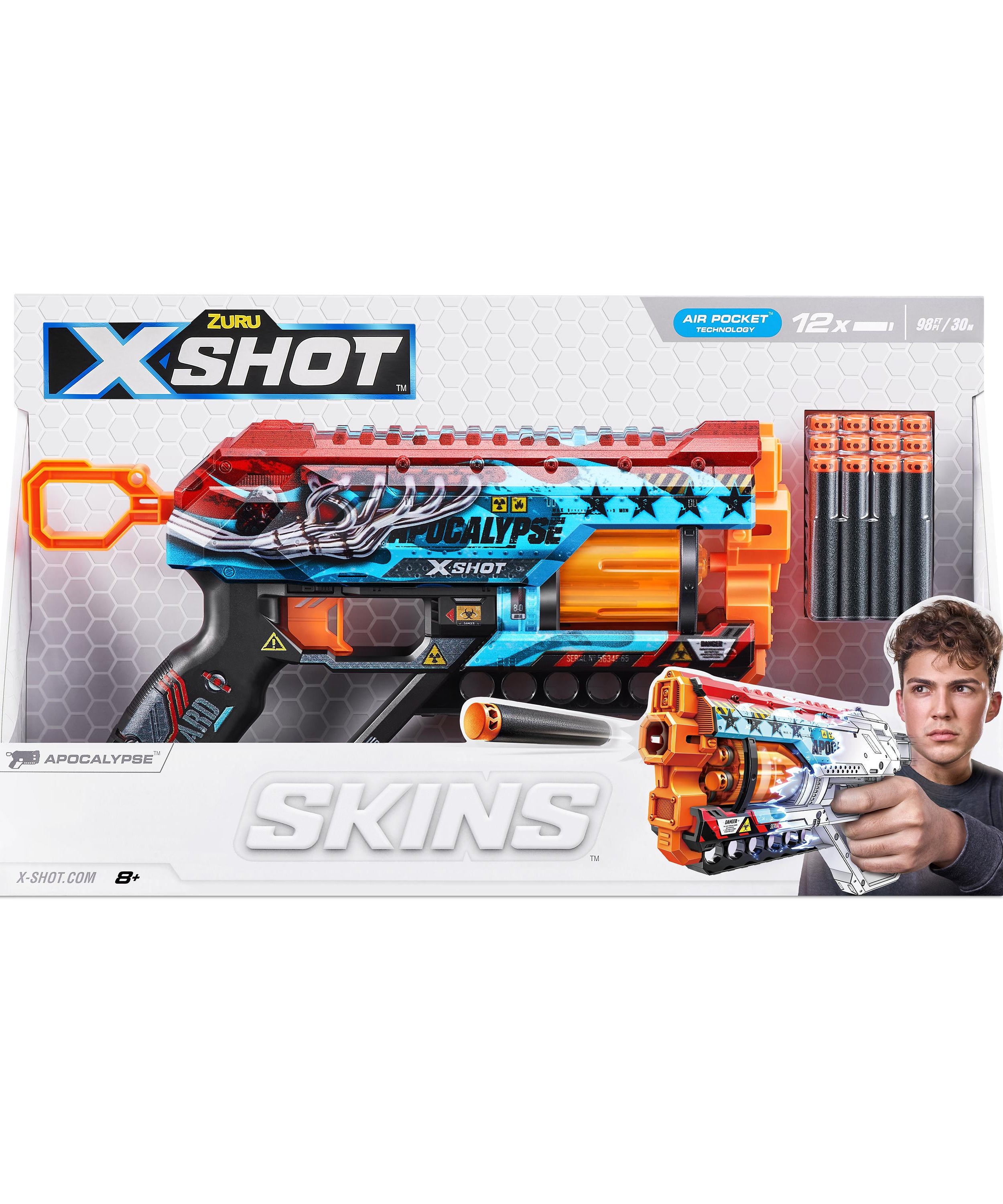 X Shot Skins Griefer 12 Darts Blaster, Foam Dart Toy Gun for Boys, Age 8+
