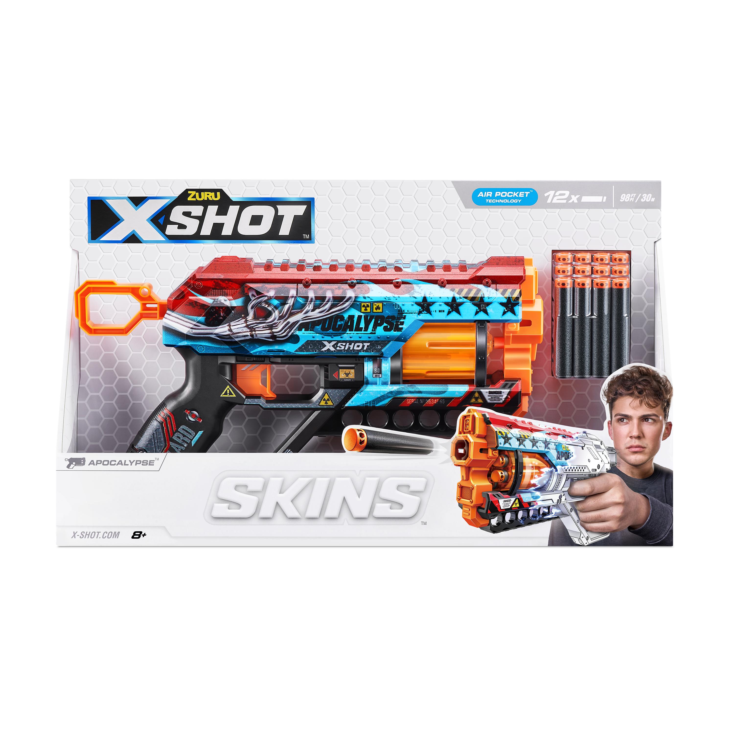 X Shot Skins Griefer 12 Darts Blaster, Foam Dart Toy Gun for Boys, Age 8+