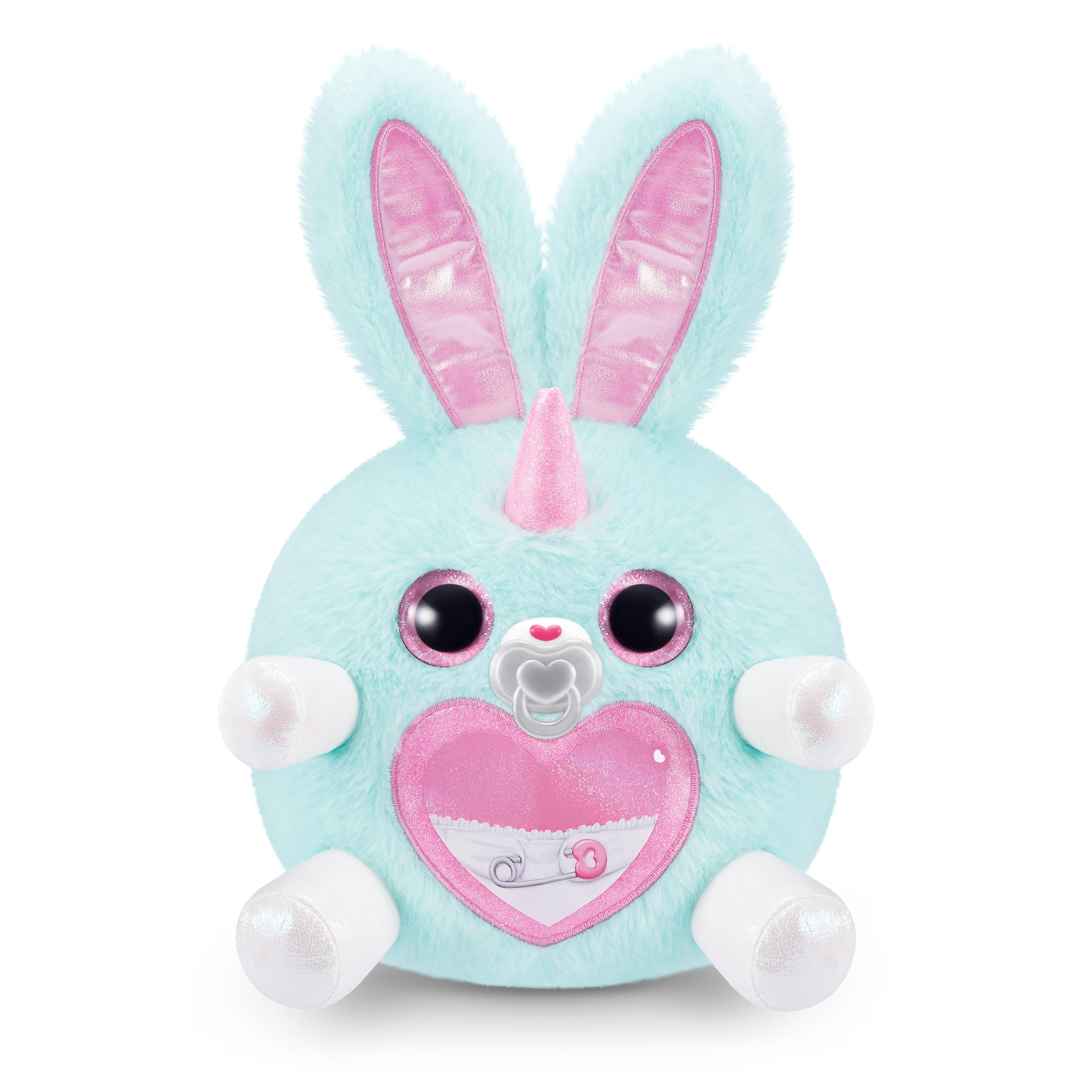 Rainbocorns Adopt-A-Corns Baby Plush Assorted Newborn Surprise Toy with 15+ Surprises, Diaper Egg, Pacifier & Adoption Certificate, Collect All 7 Cute Characters, Gift for Girls Ages 3+