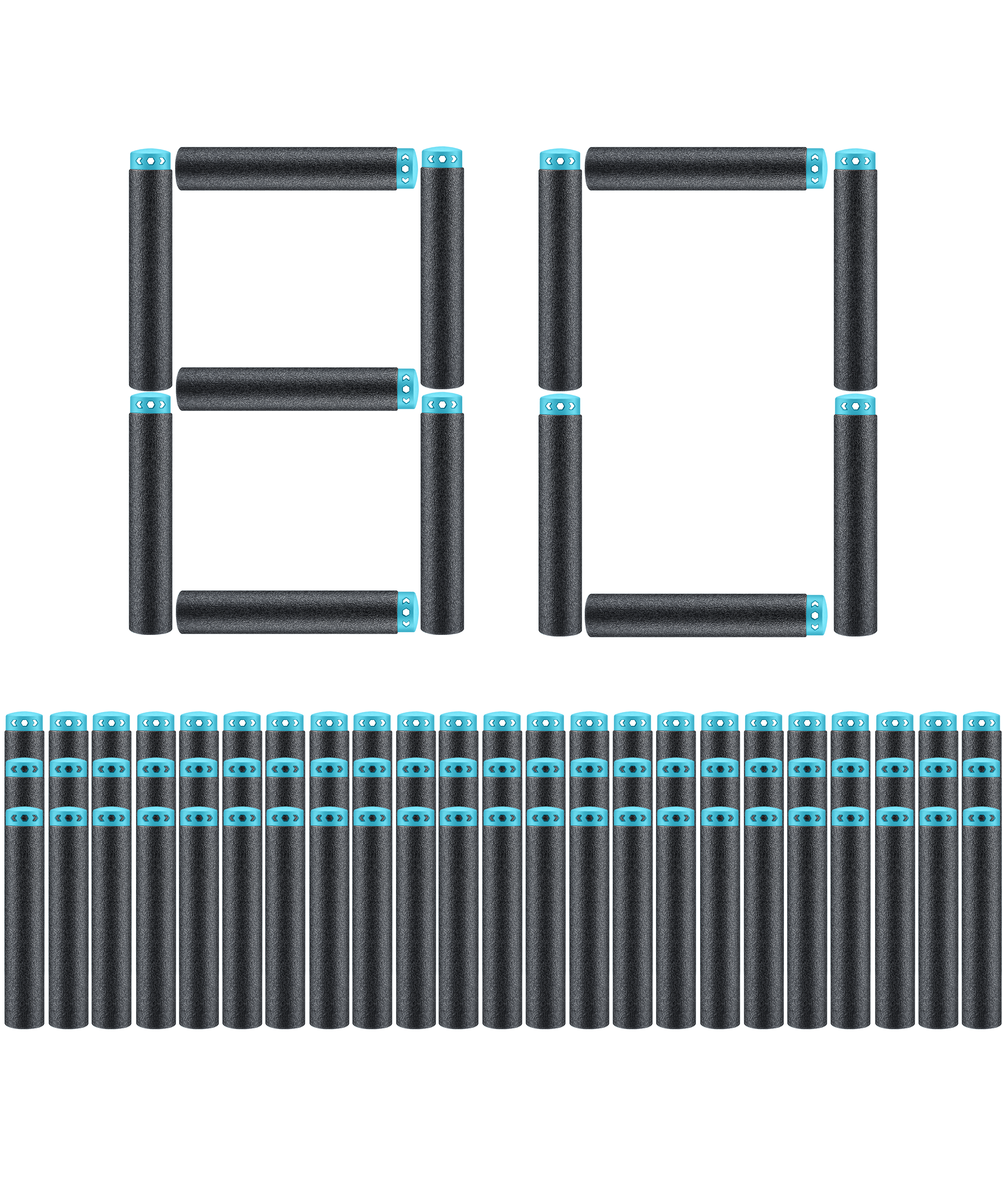X Shot Excel Refill Darts 80 pcs, Foam Darts Pack for Boys, Age 8+