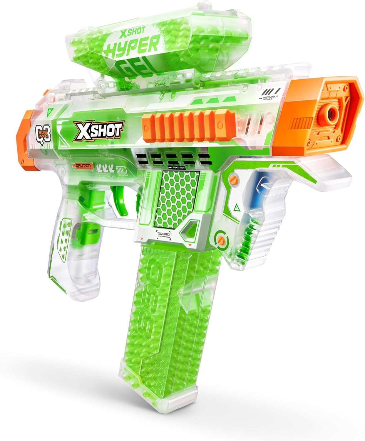 X Shot Hyper Gel Glow In The Dark Medium Blaster, Toy Gun for Boys, Age 14+