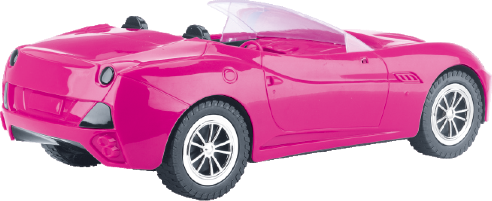 Fulla Ride and Drive Doll with Pink Car, Floral Scarf and Pink Denim Jacket, Pretend Travel Adventure Play Set for Kids Aged 3+