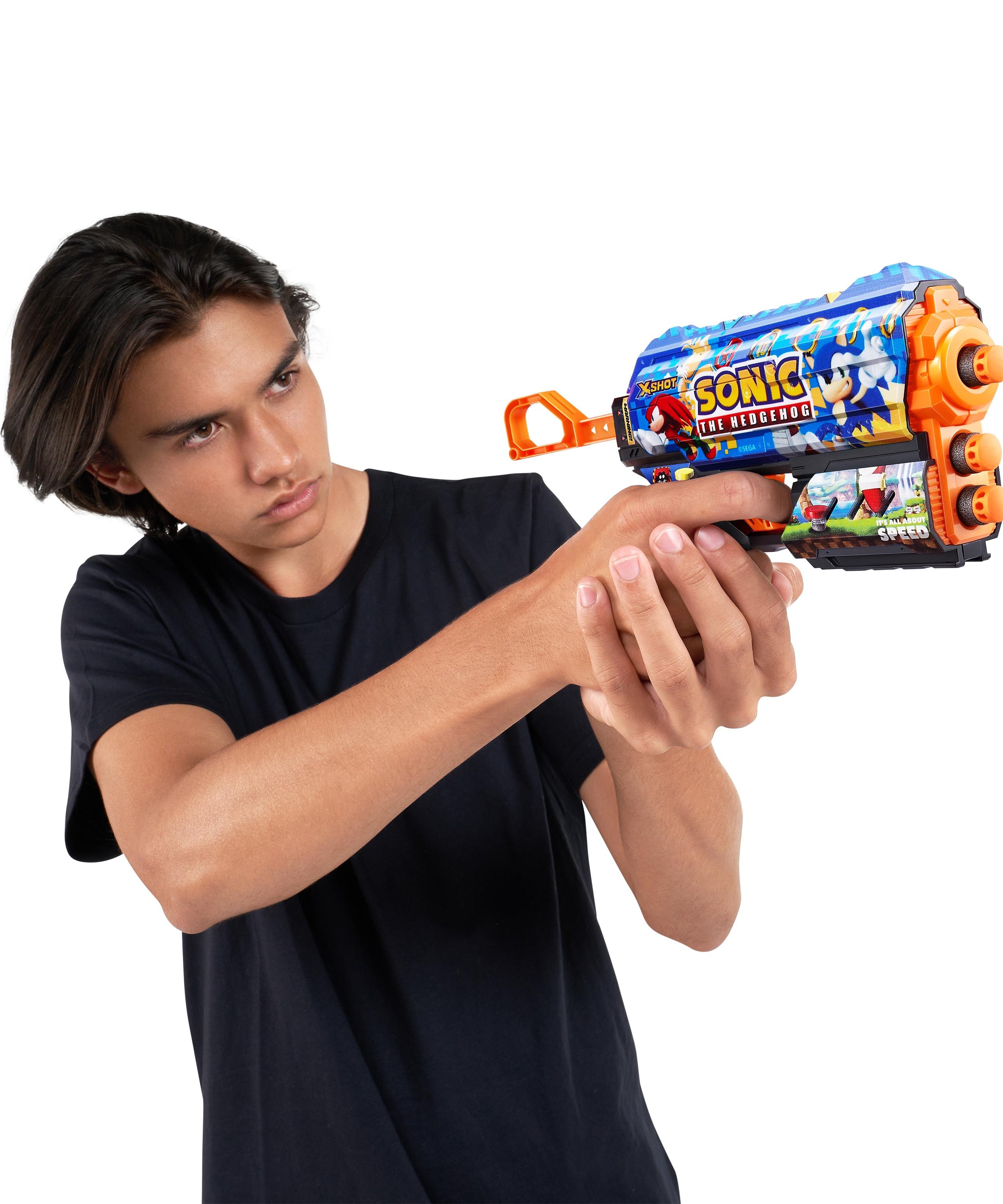 XSHOT Skins Flux Sonic (S1) Blaster, 8 Dart Capacity Toy Gun with Air Pocket Technology, Recoil Action, Long-Range Outdoor Blaster for Kids Ages 8+