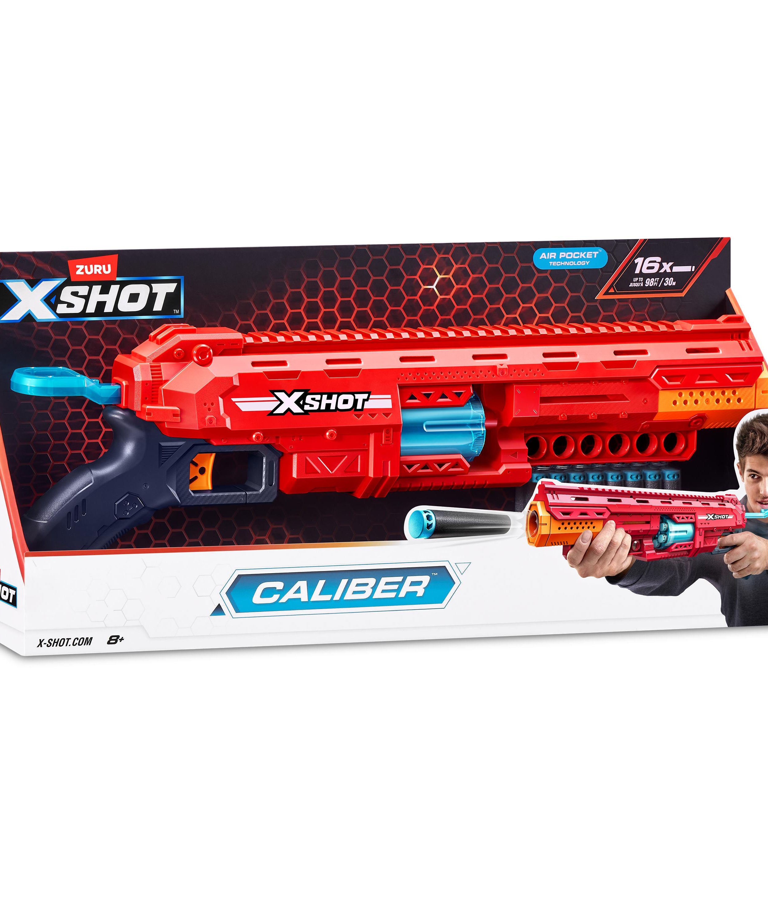 X-Shot Excel Caliber S1 Blaster, High Performance Foam Dart Gun Toy for Boys & Girls, Age 8+