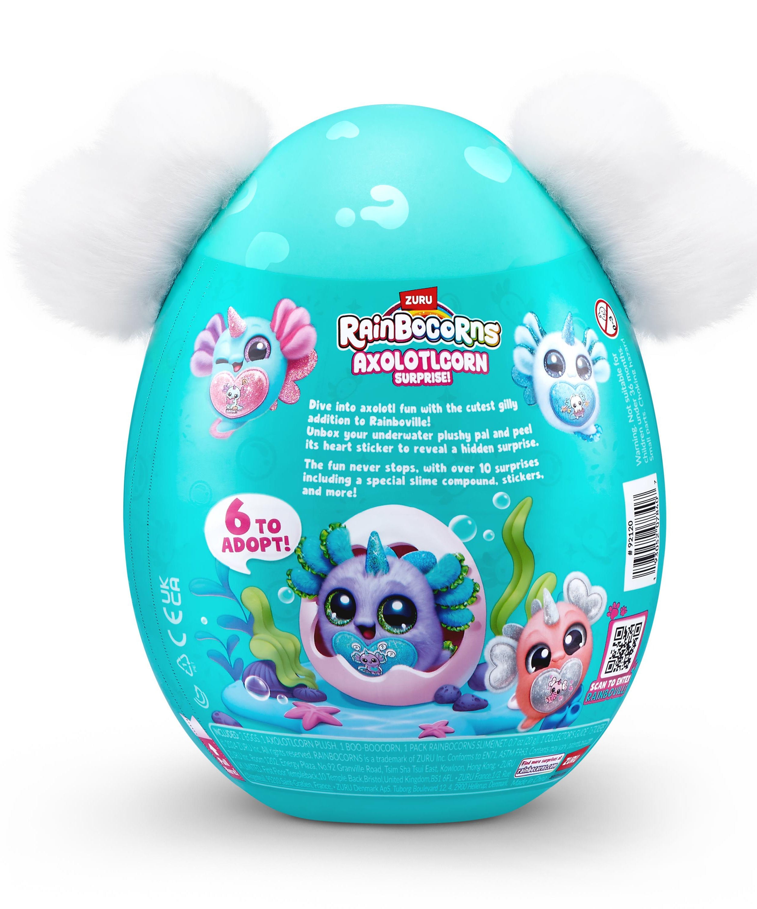 Rainbocorns Axolotlcorn Surprise Plush, Collectible Toy for Girls, Age 3+