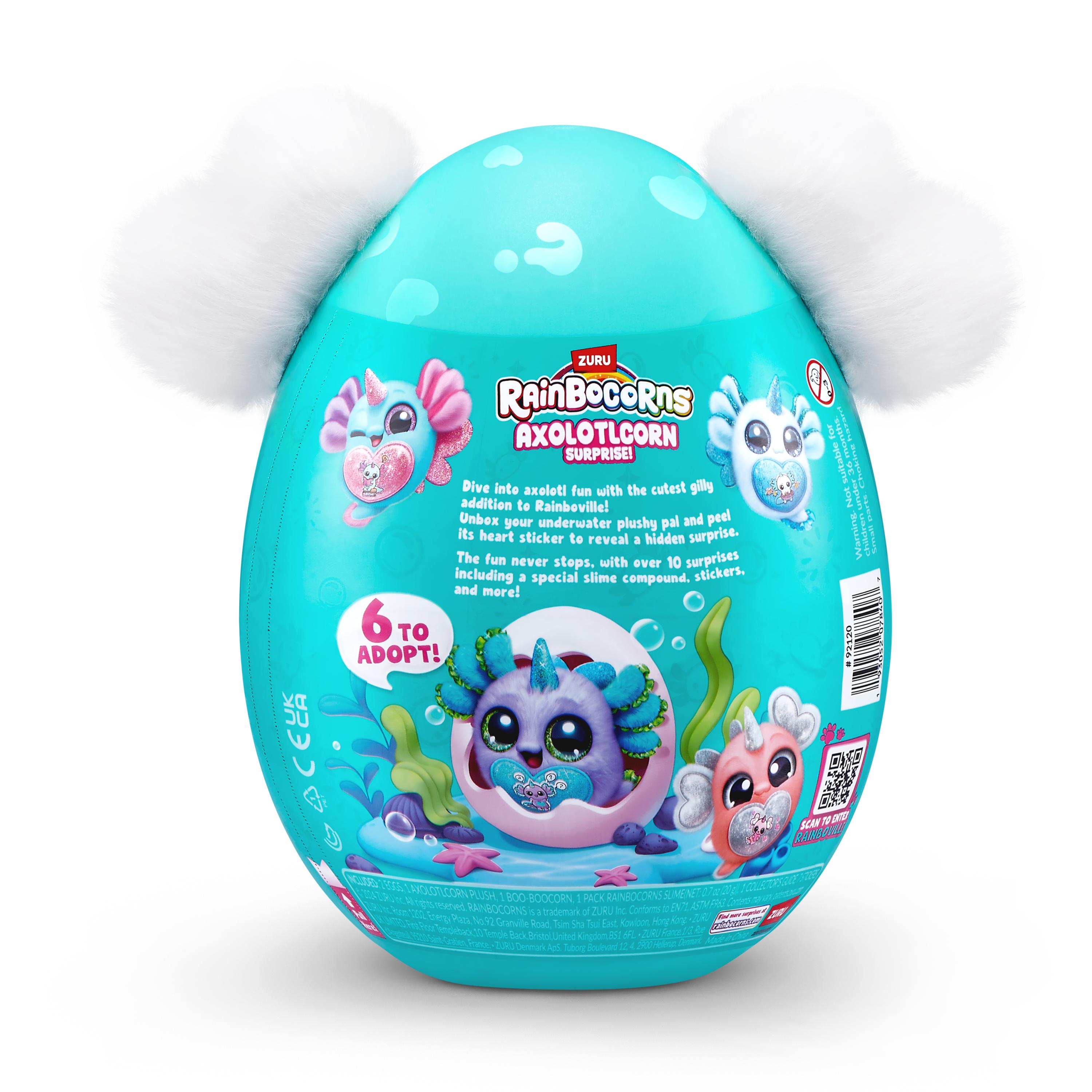 Rainbocorns Axolotlcorn Surprise Plush, Collectible Toy for Girls, Age 3+