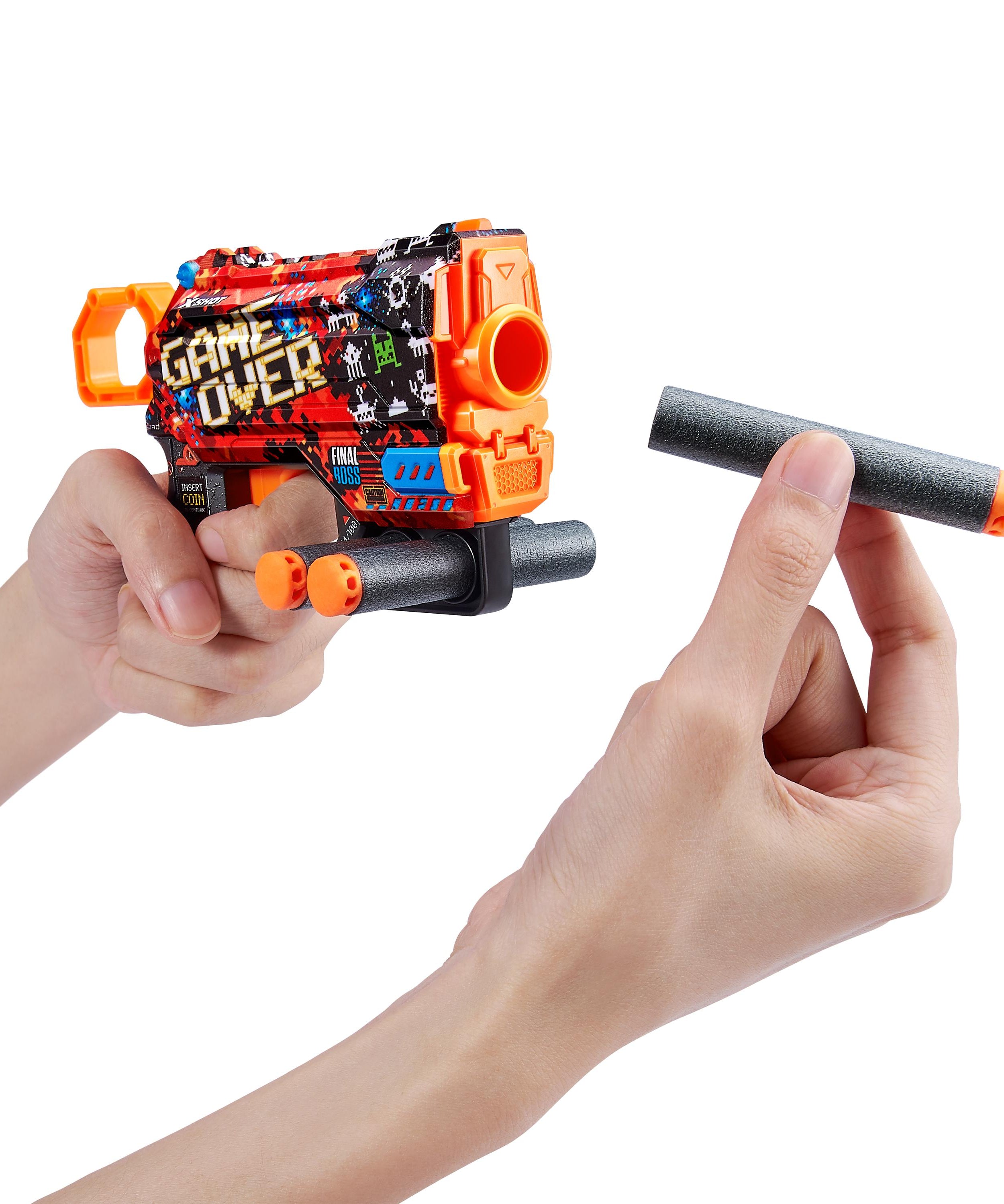 X Shot Skins Menace Blaster, Compact Foam Dart Gun for Boys, Age 8+