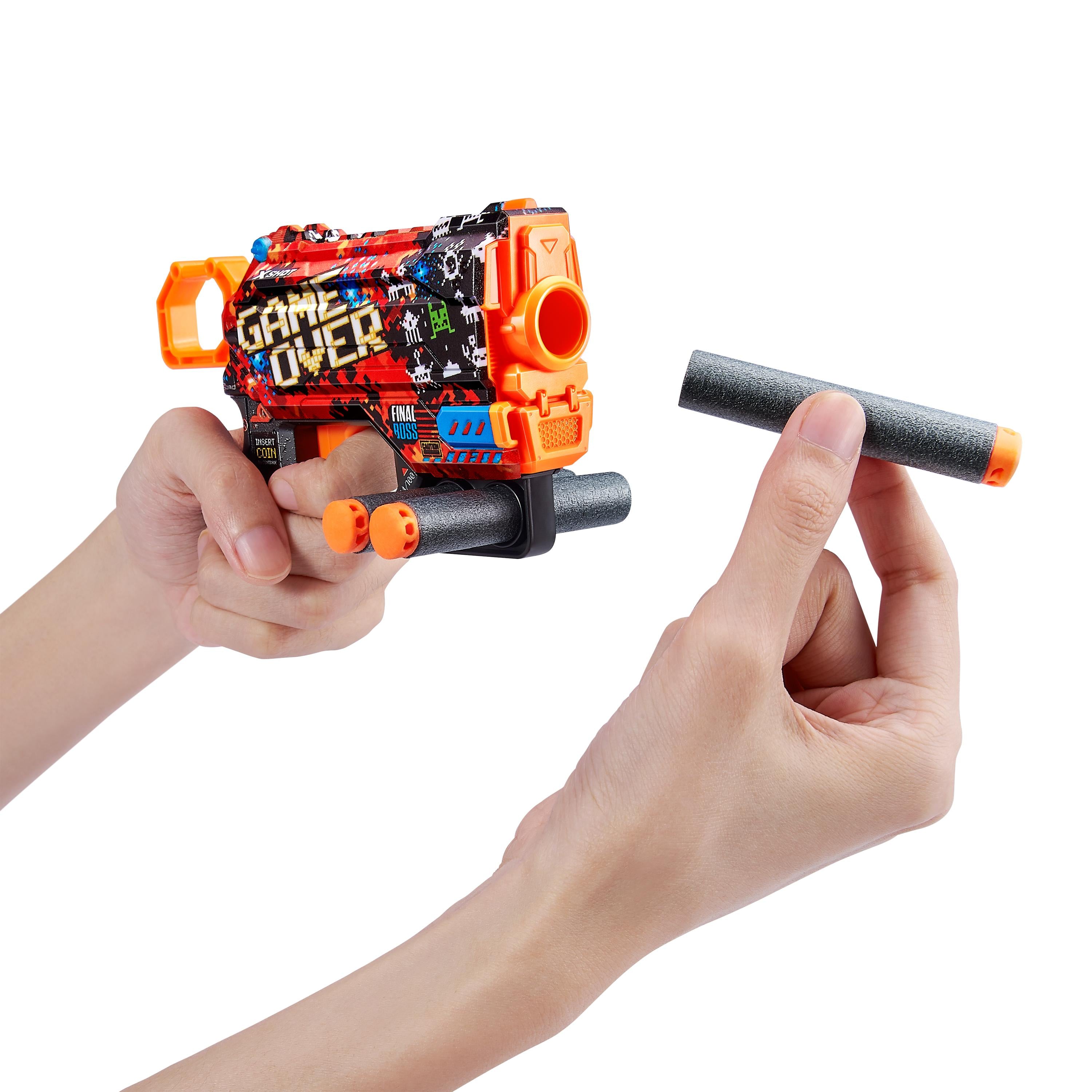 X Shot Skins Menace Blaster, Compact Foam Dart Gun for Boys, Age 8+