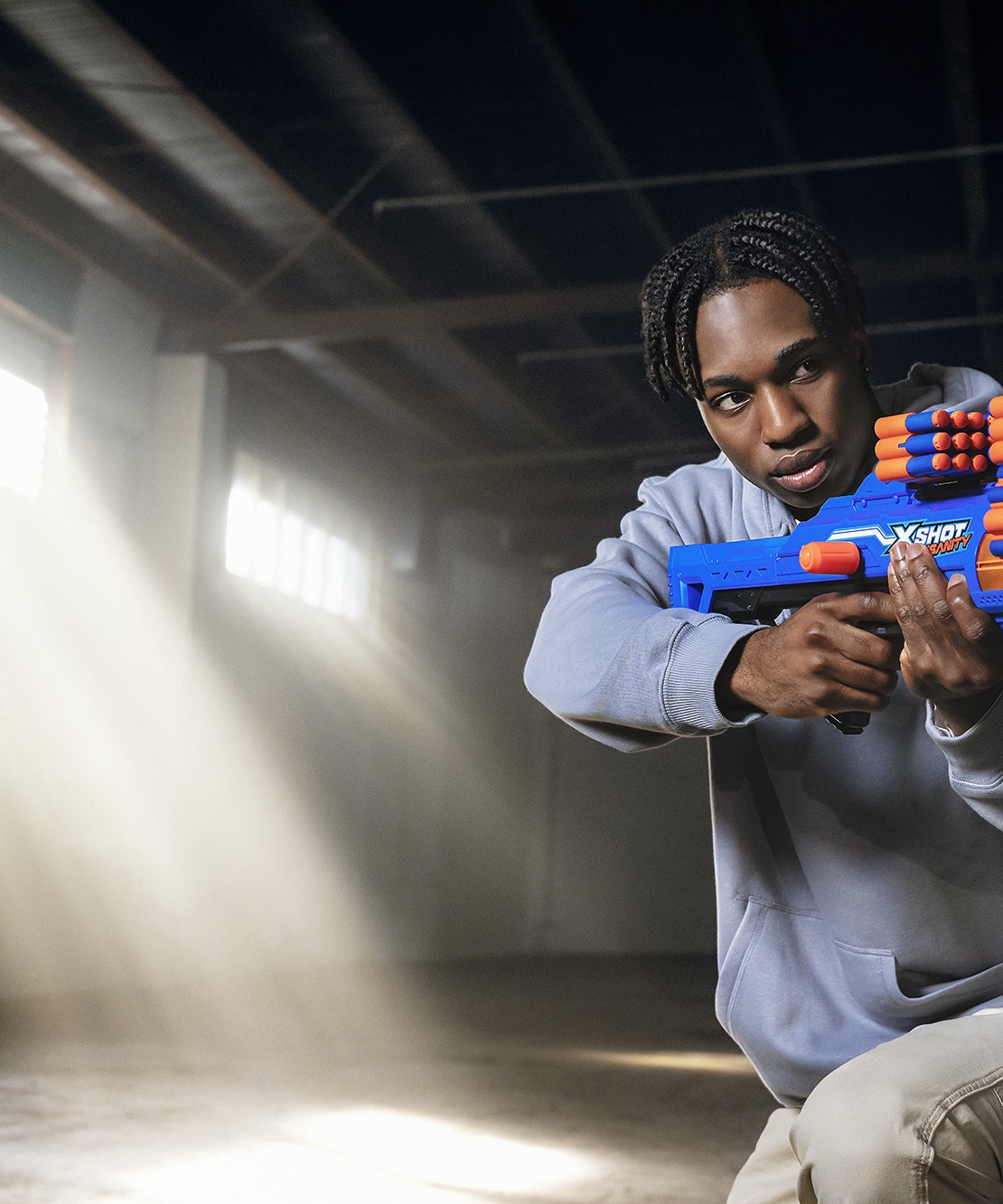 XShot Insanity Double Berzerko Blaster Pack, 8-Shot Dart Gun with 96 Foam Darts, Modular Storage, Rapid-Fire Toy Blaster for Kids Outdoor Action, Pack of 2