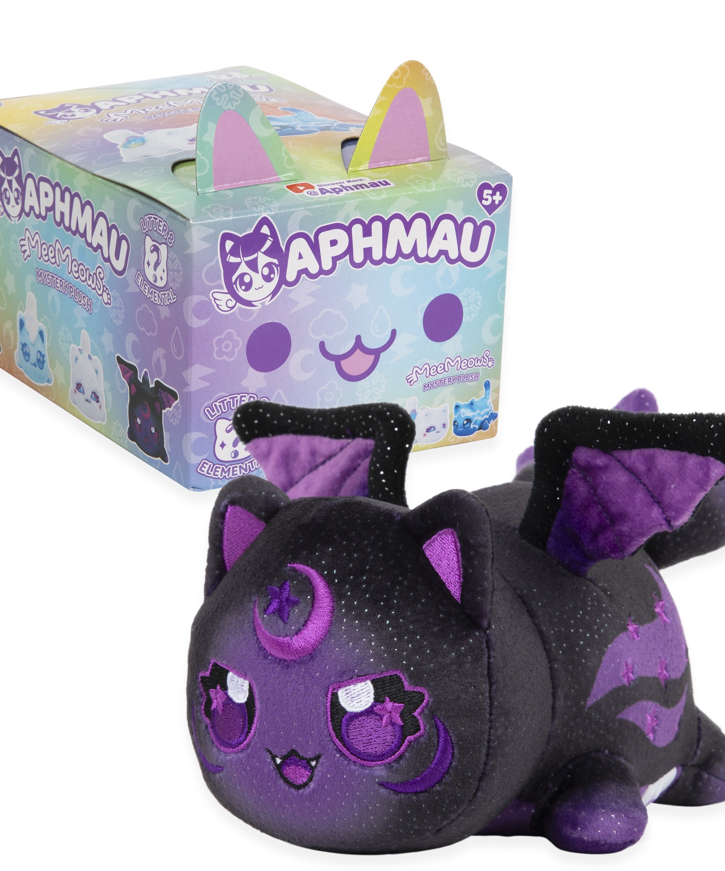 Aphmau Mystery MeeMeow Plush Elemental, Collectible Toy for Kids, Age 5+