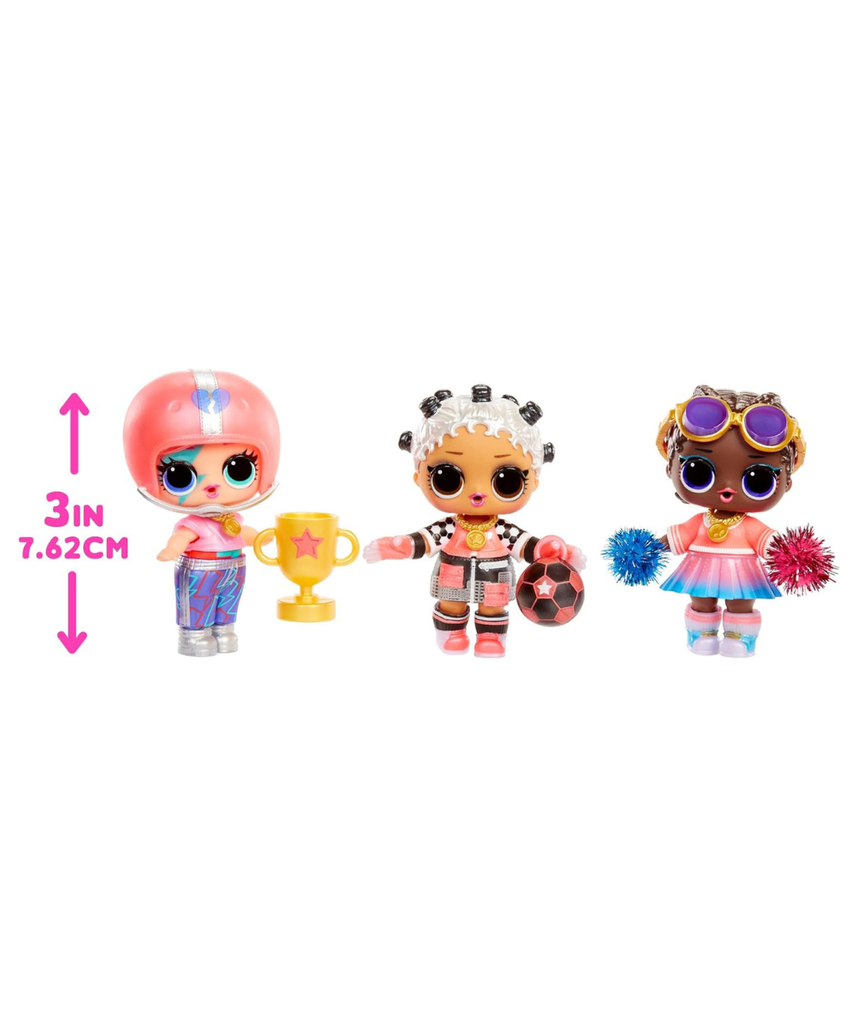 LOL Surprise All Star Sports Vault Tots Collectible Dolls for Kids with 8 Surprises Sports Accessories Bottle Medal Fashions and Trading Card Blind Ball Packaging for Girls Ages 3 and Up