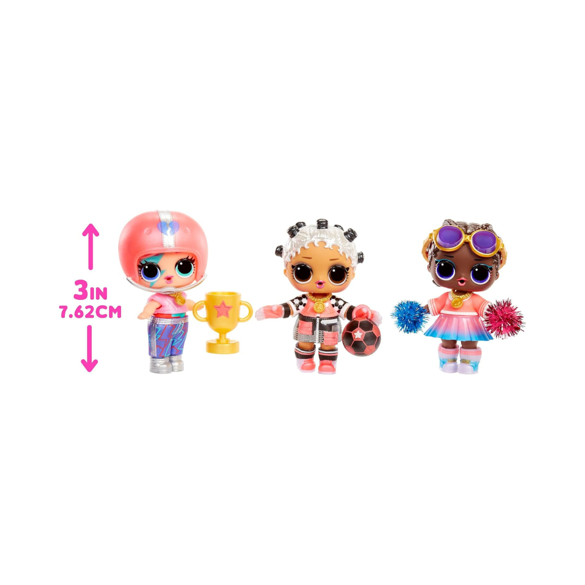 LOL Surprise All Star Sports Vault Tots Collectible Dolls for Kids with 8 Surprises Sports Accessories Bottle Medal Fashions and Trading Card Blind Ball Packaging for Girls Ages 3 and Up
