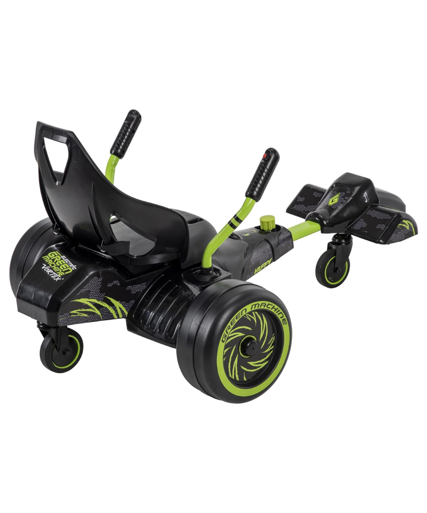 Huffy Green Machine Drift Trike for Kids, Pedal Powered Ride On with 360 Degree Spins and Drifts, Dual Stick Steering and Bucket Seat, Outdoor Ride On Toy for Ages 8Y+