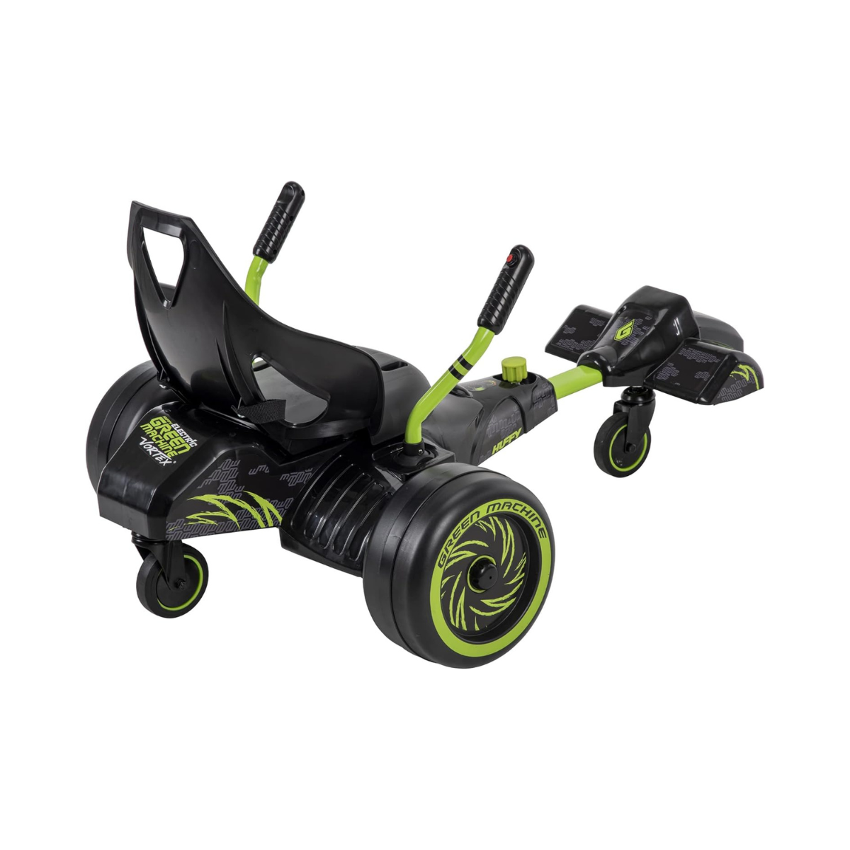 Huffy Green Machine Drift Trike for Kids, Pedal Powered Ride On with 360 Degree Spins and Drifts, Dual Stick Steering and Bucket Seat, Outdoor Ride On Toy for Ages 8Y+