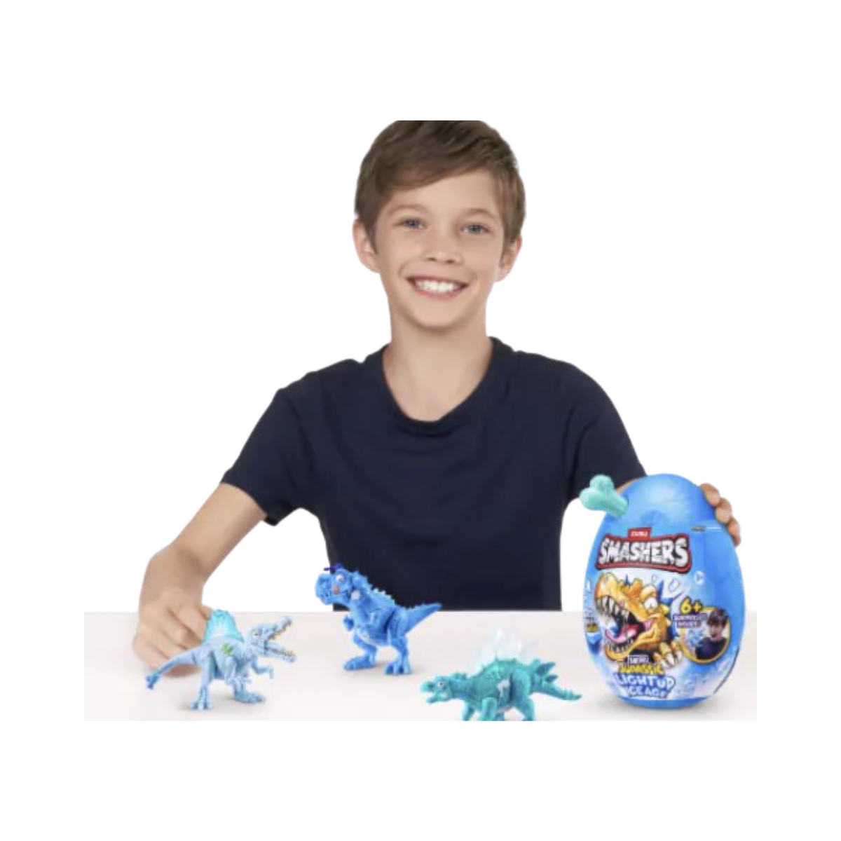 Smashers Dino Jurassic Light Up Ice Age Dinosaur Egg Toy with Glowing Dino Parts Surprise Build Slime and Collectibles for Kids Boys and Girls Ages 5+