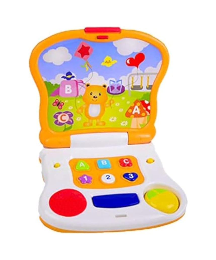 Winfun Junior Bear Laptop Interactive Toy Educational Learning Laptop for Kids 12M+ Yellow