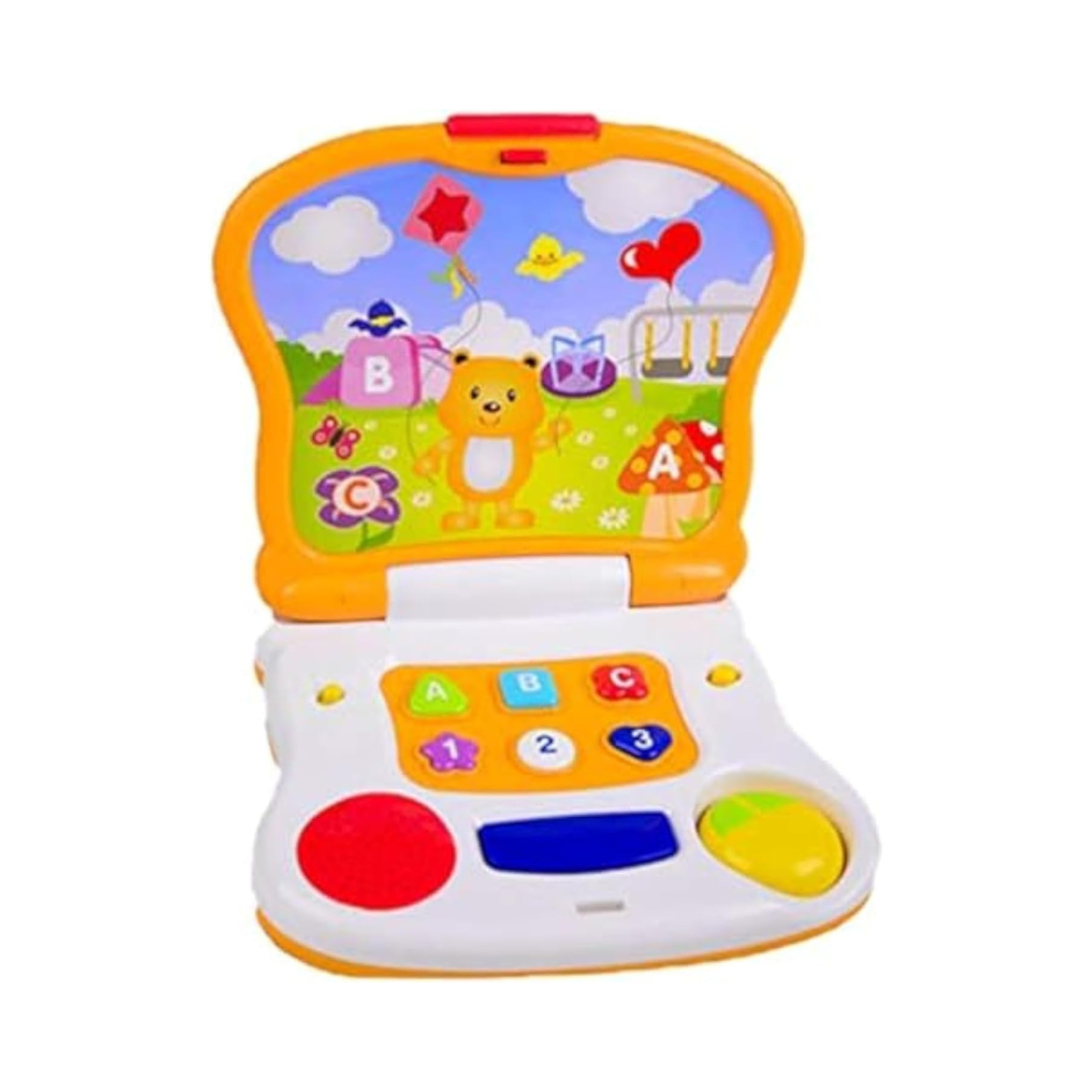 Winfun Junior Bear Laptop Interactive Toy Educational Learning Laptop for Kids 12M+ Yellow