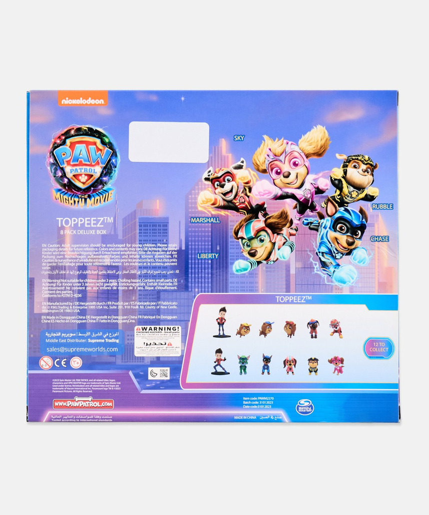 Paw Patrol The Mighty Movie Pencil Toppeez, Collectible Character Toppeez for Kids, 1pk / 3pk / 4pk / 8pk, School Accessories, PAW Patrol Movie Toys, Assorted Designs