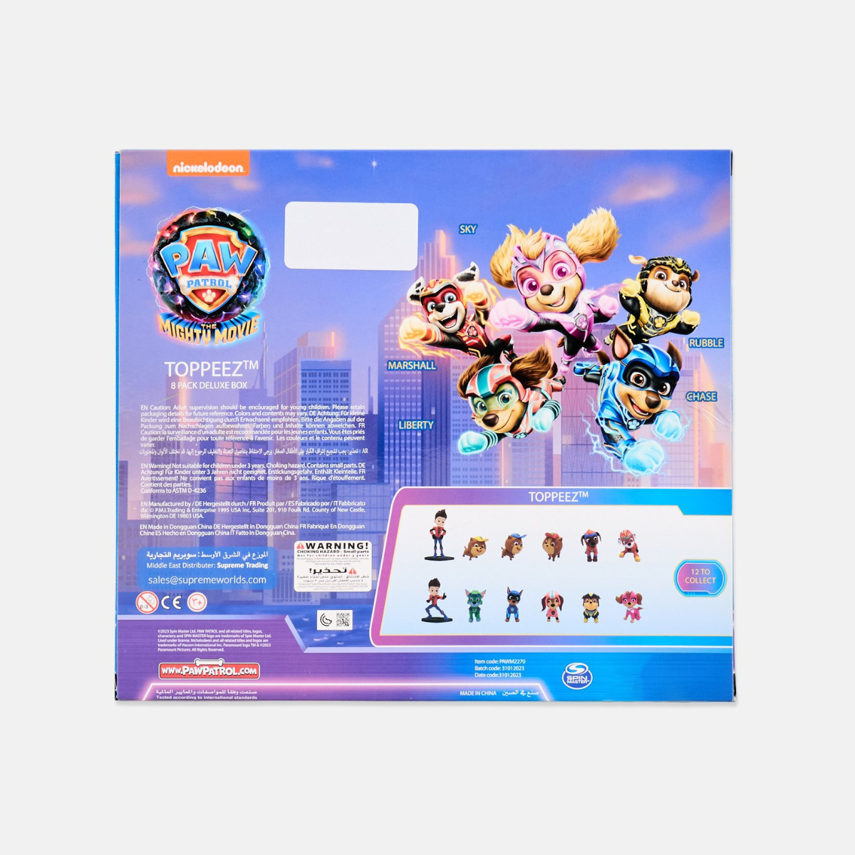 Paw Patrol The Mighty Movie Pencil Toppeez, Collectible Character Toppeez for Kids, 1pk / 3pk / 4pk / 8pk, School Accessories, PAW Patrol Movie Toys, Assorted Designs