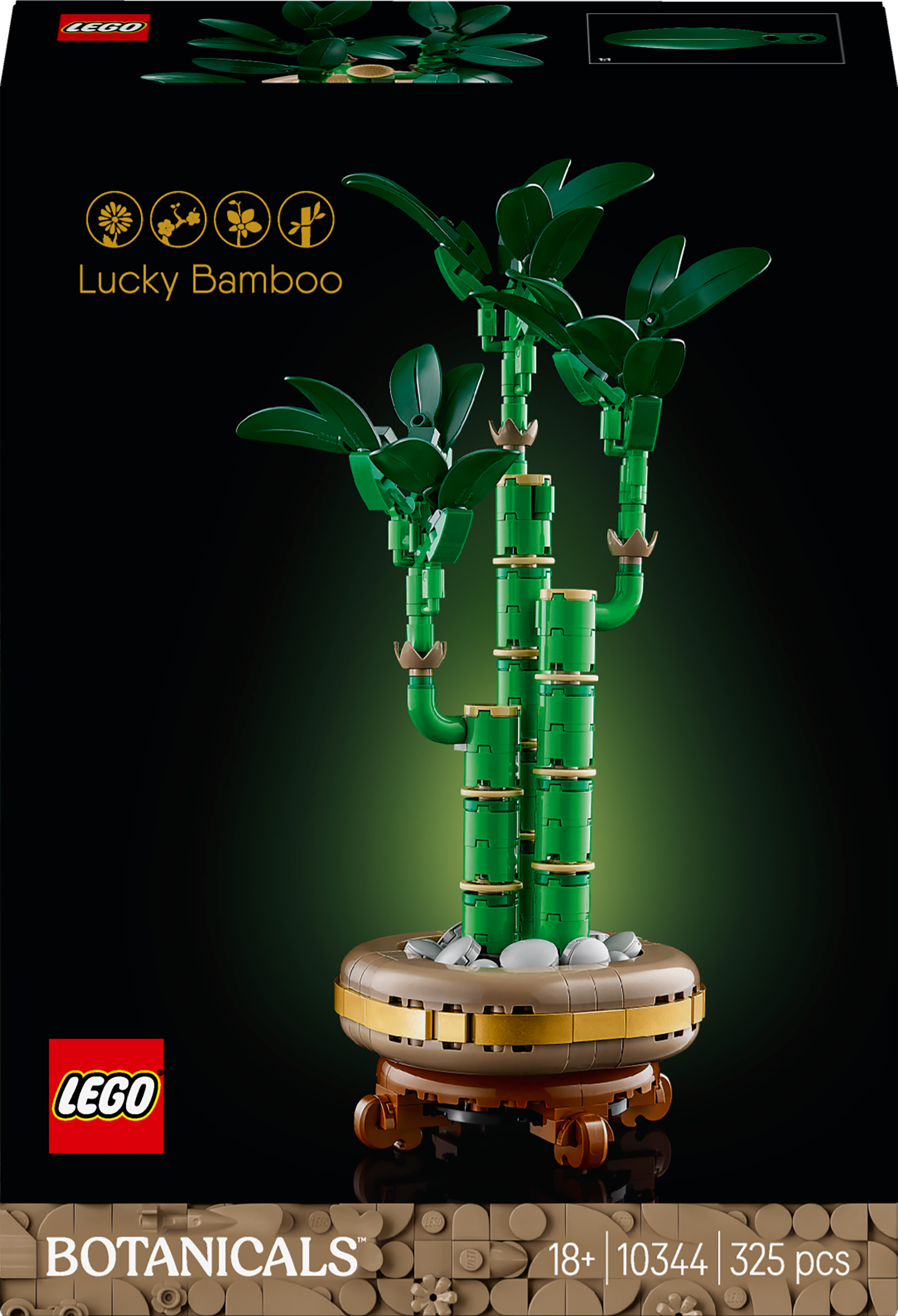 LEGO 10344 Lucky Bamboo Building Set for Unisex 18+ Botanical Display Model Creative Home Decor Construction Gift for Relaxation