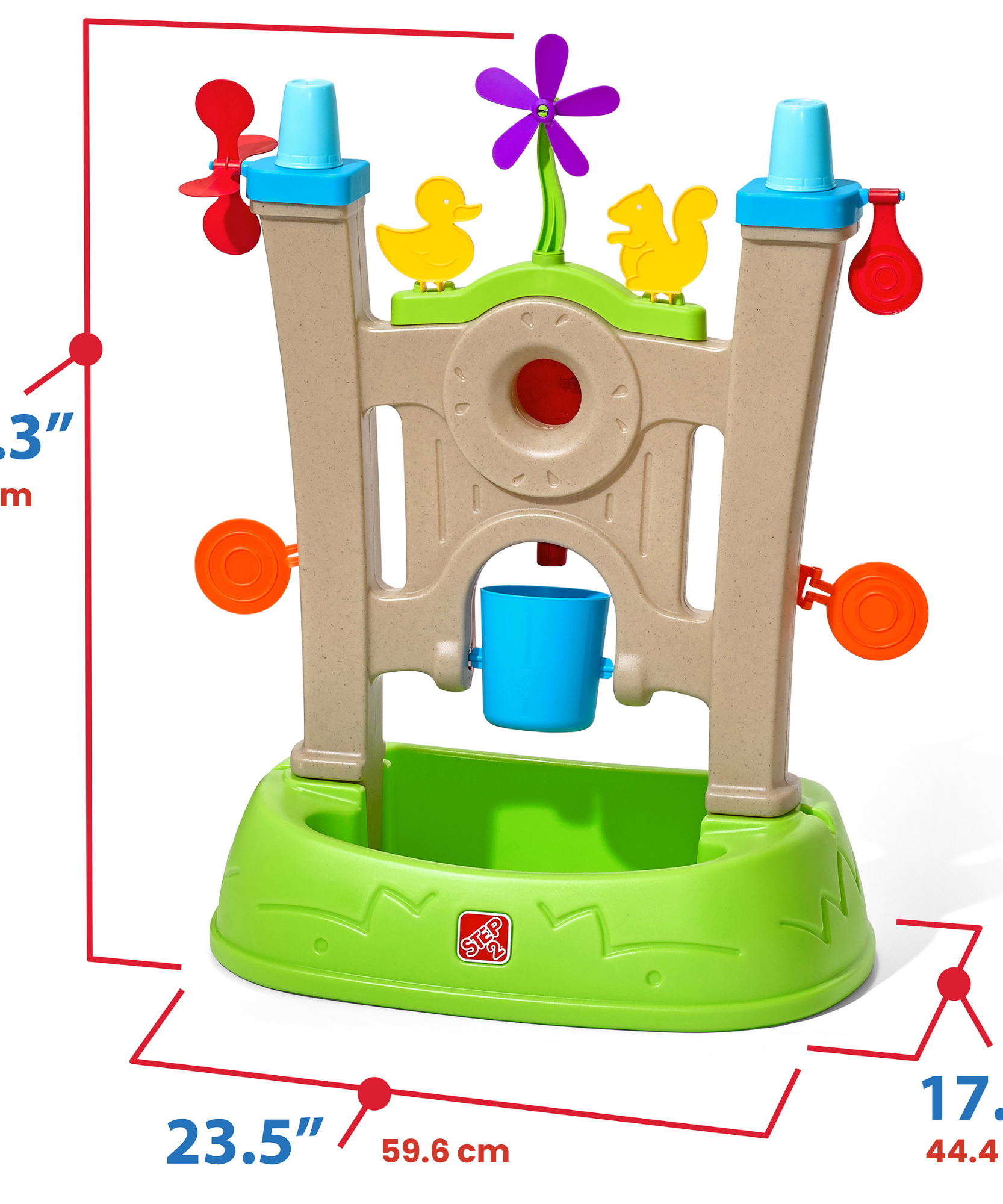 Step2 Waterpark Arcade, Outdoor Water and Sensory Playset, Activity Toy with 6 Piece Toy Accessories, Interactive Easy to Assemble Backyard Water Shooter Suitable for Kids both Boys and Girls Aged 3+