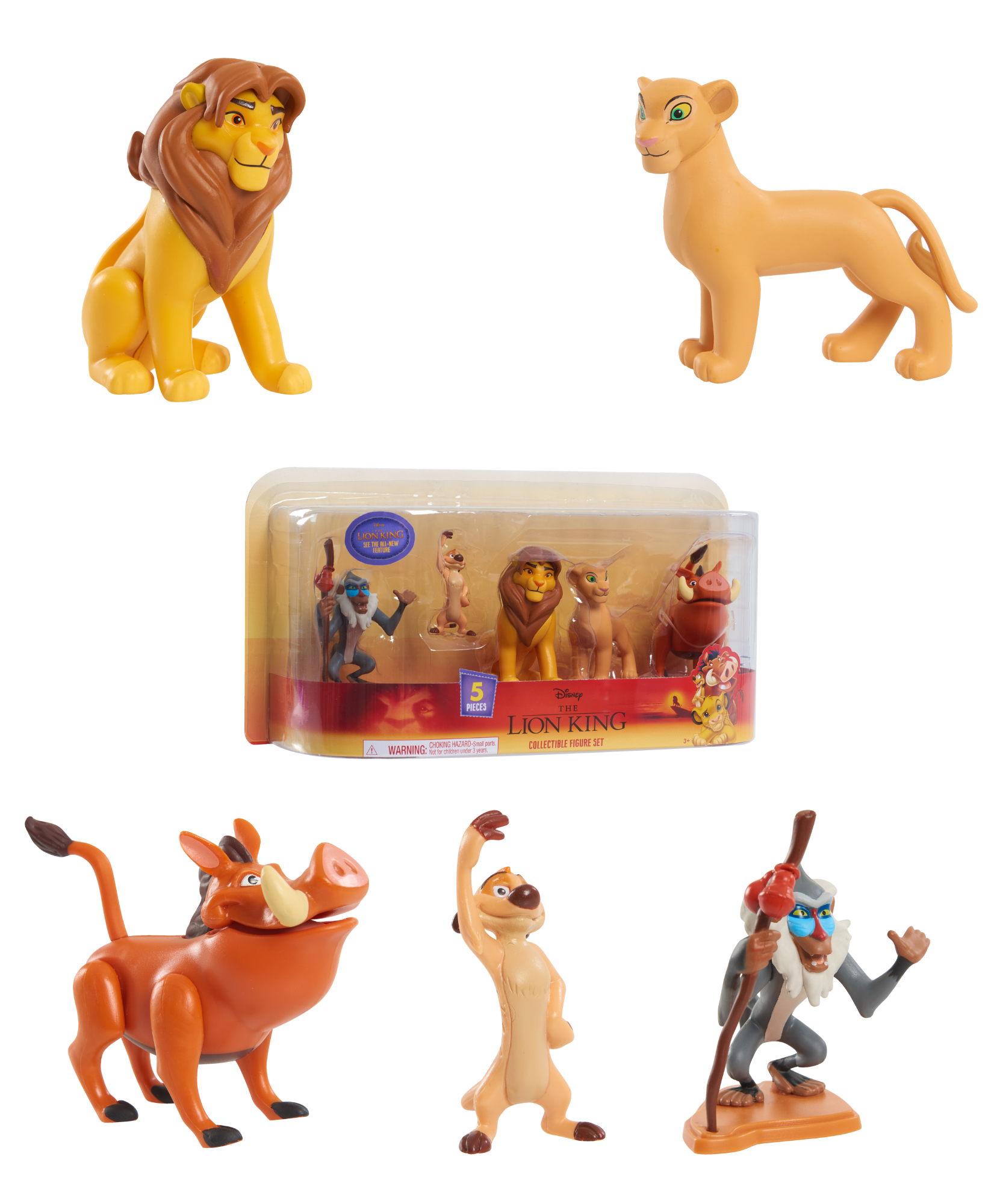 Disney The Lion King Classic Collector Figure Set, 5 Piece Action Figures, Officially Licensed Kids Toy by Just Play, Suitable for Children both Boys and Girls Aged 3+