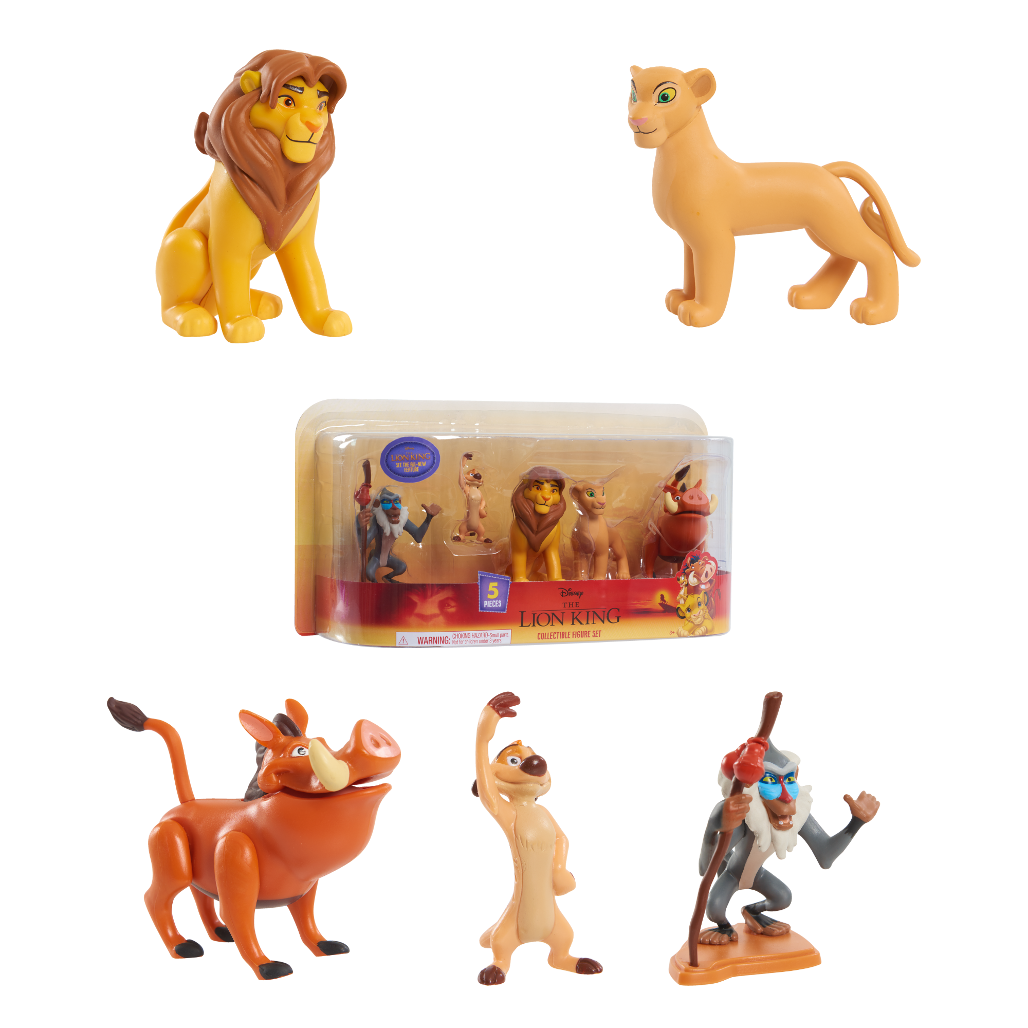 Disney The Lion King Classic Collector Figure Set, 5 Piece Action Figures, Officially Licensed Kids Toy by Just Play, Suitable for Children both Boys and Girls Aged 3+