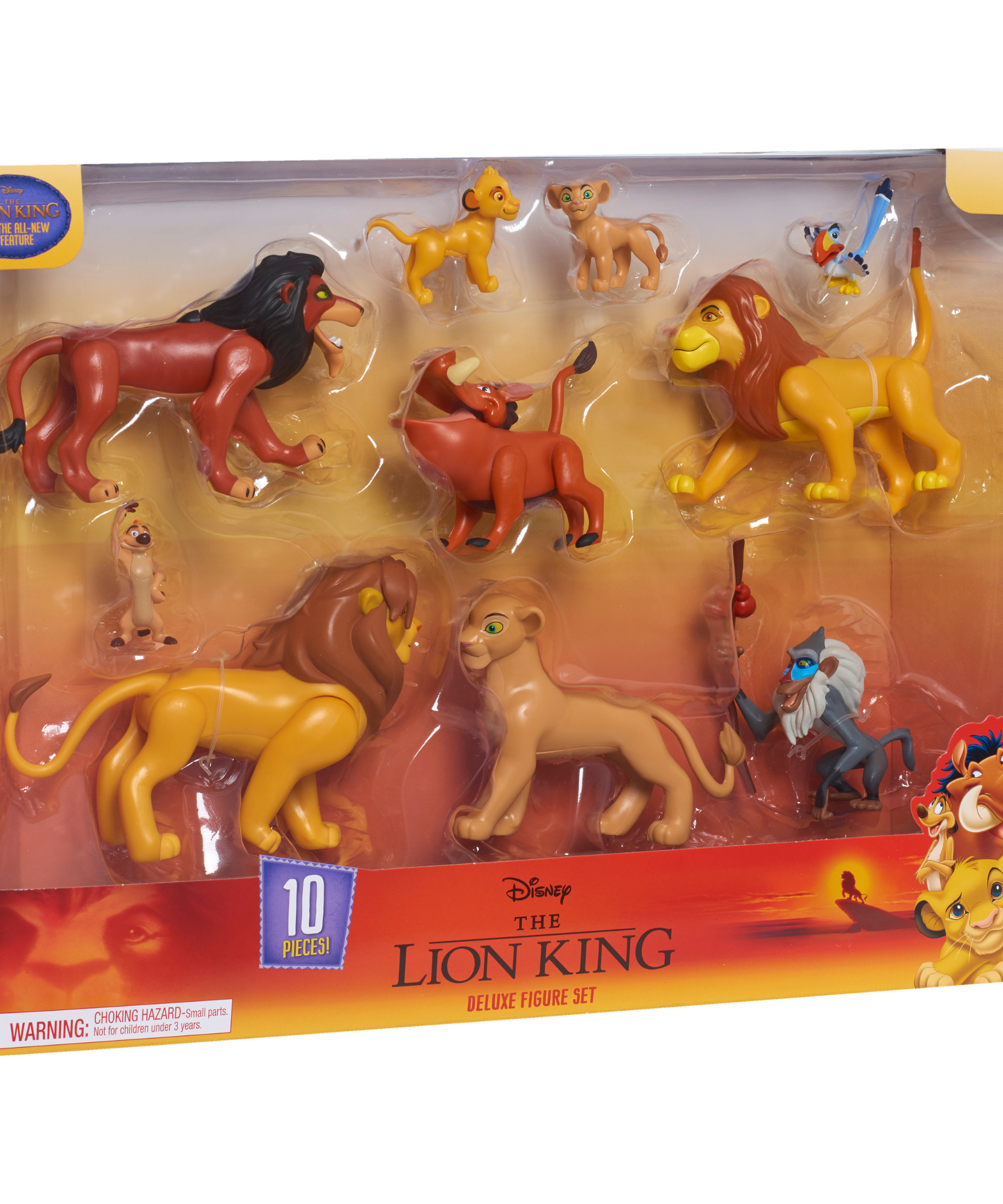 Disney The Lion King Deluxe Figure Set, 10 Piece Action Figures, Officially Licensed Kids Toy by Just Play, Suitable for Children both Boys and Girls Aged 3+