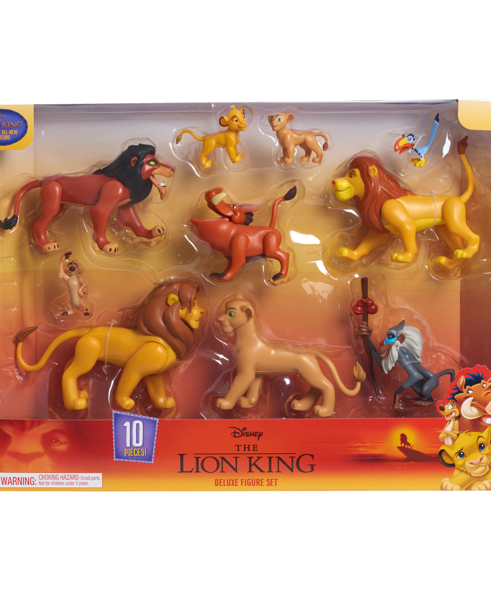 Disney The Lion King Deluxe Figure Set, 10 Piece Action Figures, Officially Licensed Kids Toy by Just Play, Suitable for Children both Boys and Girls Aged 3+